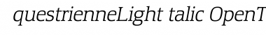 Download EquestrienneLightItalic Font