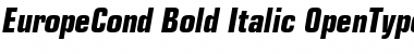 EuropeCond Bold Italic Font