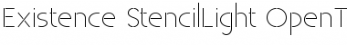 Existence Stencil Light Regular Font