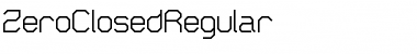 Zero Regular Font