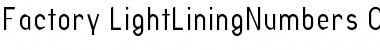 Factory LightLiningNumbers Font
