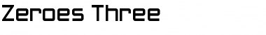 Zeroes Three Regular Font