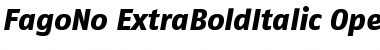 FagoNo ExtraBoldItalic Font