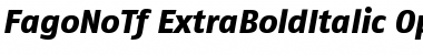 FagoNoTf ExtraBoldItalic Font