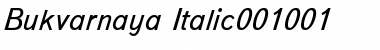 Bukvarnaya Italic Font