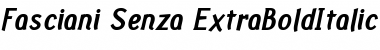 Fasciani-Senza ExtraBoldItalic Font