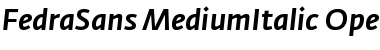 Fedra Sans Medium Italic Font