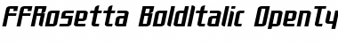 FFRosetta-BoldItalic Regular Font