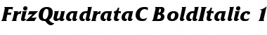 FrizQuadrataC Bold Italic Font