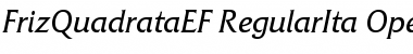 FrizQuadrataEF RegularIta Font