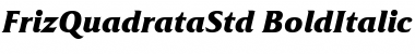 Friz Quadrata Std Bold Italic Font