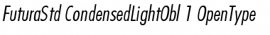 Futura Std Light Condensed Oblique Font