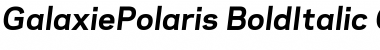 Galaxie Polaris Bold Italic Font