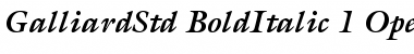 ITC Galliard Std Bold Italic Font