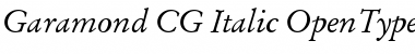 Garamond CG Italic Font