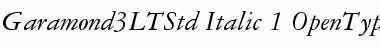 Garamond 3 LT Std Italic Font