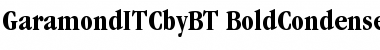 ITC Garamond Bold Condensed Font