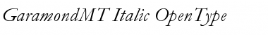 Garamond MT Italic Font