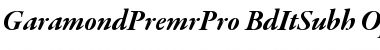 Garamond Premier Pro Bold Italic Subhead Font