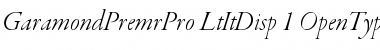 Garamond Premier Pro Light Italic Display Font