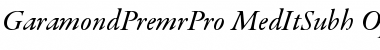Garamond Premier Pro Medium Italic Subhead Font