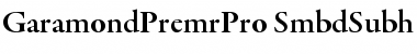 Garamond Premier Pro Semibold Subhead Font