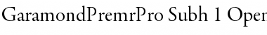 Garamond Premier Pro Subhead Font