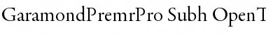 Garamond Premier Pro Subhead Font