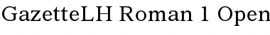 Gazette LH Roman Font