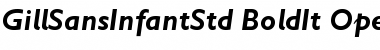 Gill Sans Infant Std Bold It Font