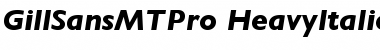 Gill Sans MT Pro Heavy Italic Font