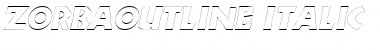 ZorbaOutline Italic Font