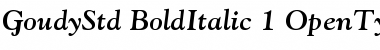 Goudy Oldstyle Std Bold Italic Font