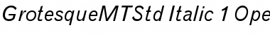 Grotesque MT Std Italic Font