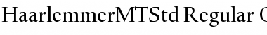 Haarlemmer MT Std Regular Font