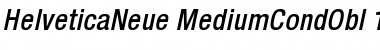 Helvetica Neue 67 Medium Condensed Oblique Font