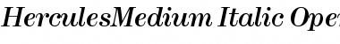 Hercules Medium Medium Italic Font