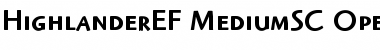 HighlanderEF MediumSC Font
