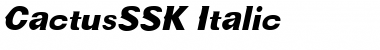 CactusSSK Italic Font