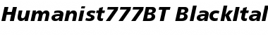 Humanist 777 Black Italic Font