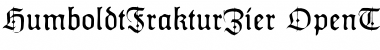 HumboldtFraktur Zier Regular Font