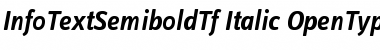 InfoTextSemiboldTf Italic Font