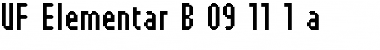 Download UF Elementar B 09.11.1 a Font