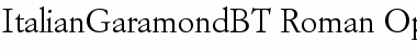 Italian Garamond Regular Font