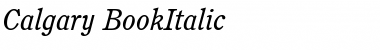 Calgary BookItalic Font