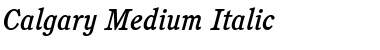 Calgary-Medium Italic Font
