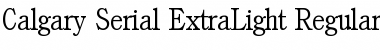 Calgary-Serial-ExtraLight Regular Font