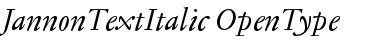 Jannon Text Italic Font