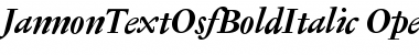 Jannon Text OSF Bold Italic Font
