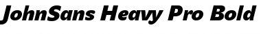 JohnSans Heavy Pro Bold Italic Font